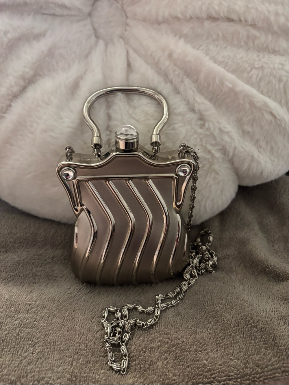 Vintage 'DANIELLA' Silver Metal Mini Purse